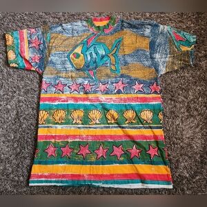 Thunderbird Fish Ocean Multicolor AOP Graphic Shirt